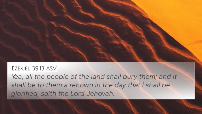 Ezekiel 39:13 ASV Bible Verse Image