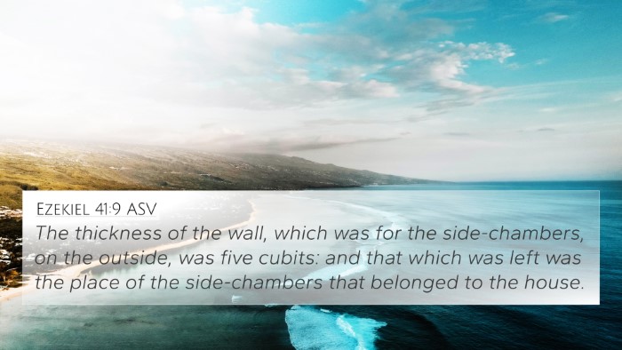 Ezekiel 41:9 ASV Bible Verse Image