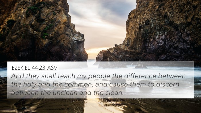 Ezekiel 44:23 ASV Bible Verse Image