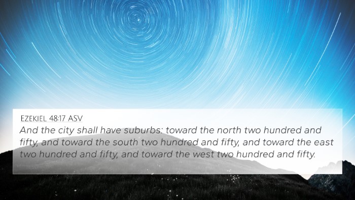 Ezekiel 48:17 ASV 4K Wallpaper - And the city shall have suburbs: toward the north - 4K Wallpaper Bible Verse