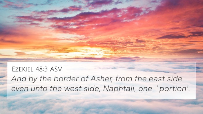 Ezekiel 48:3 ASV 4K Wallpaper - And by the border of Asher, from the east side - 4K Wallpaper Bible Verse