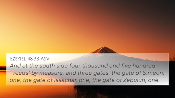 Ezekiel 48:33 ASV 4K Wallpaper - And at the south side four thousand and five - 4K Wallpaper Bible Verse