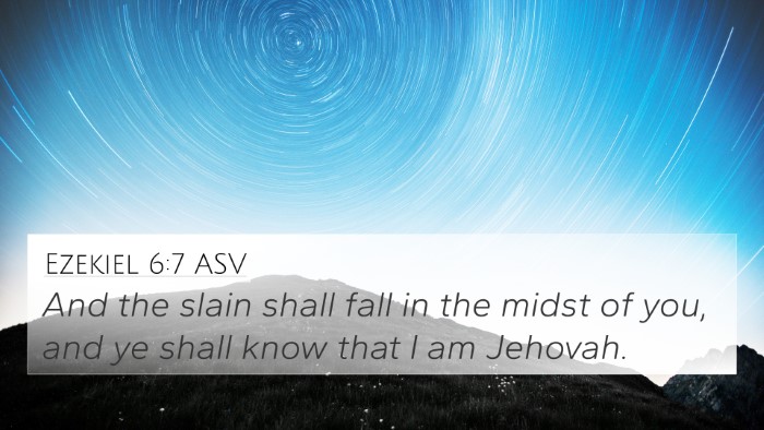 Ezekiel 6:7 ASV Bible Verse Image