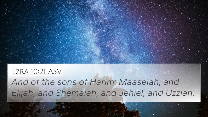 Ezra 10:21 ASV Bible Verse Image