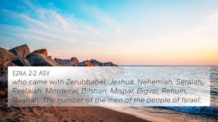 Ezra 2:2 ASV Bible Verse Image