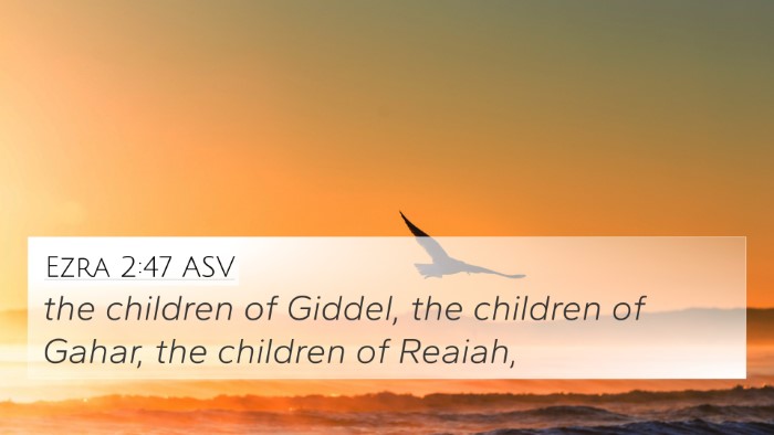 Ezra 2:47 ASV 4K Wallpaper - the children of Giddel, the children of Gahar, - 4K Wallpaper Bible Verse
