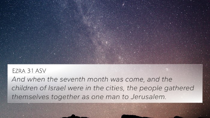 Ezra 3:1 ASV Bible Verse Image