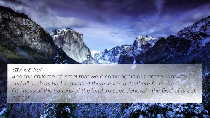 Ezra 6:21 ASV Bible Verse Image