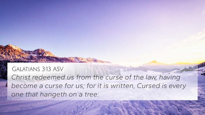 Galatians 3:13 ASV Bible Verse Image