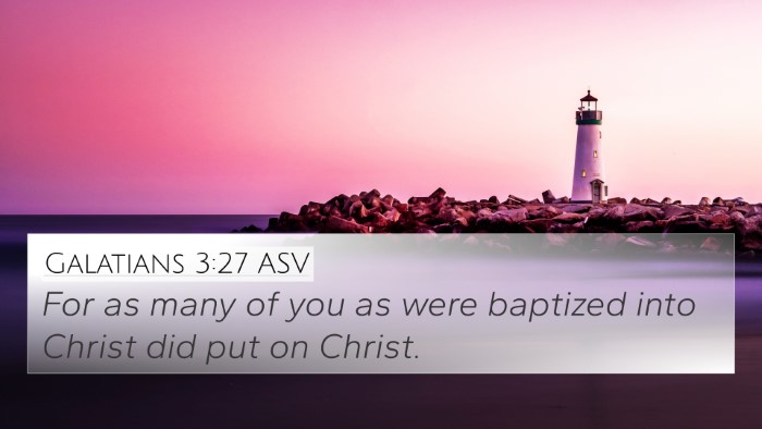 Galatians 3:27 ASV Bible Verse Image