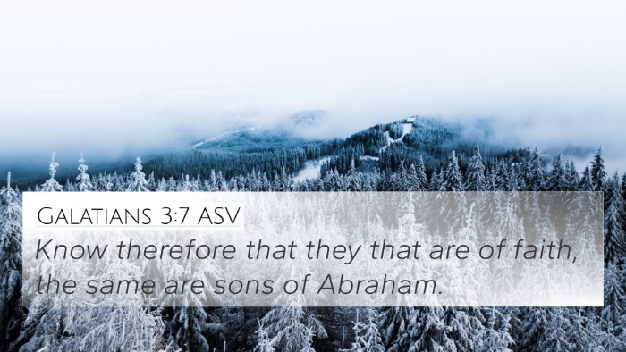 Galatians 3:7 ASV Bible Verse Image