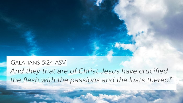 Galatians 5:24 ASV Bible Verse Image