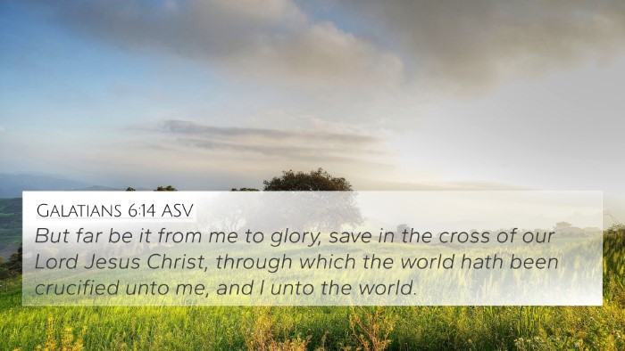 Galatians 6:14 ASV Bible Verse Image
