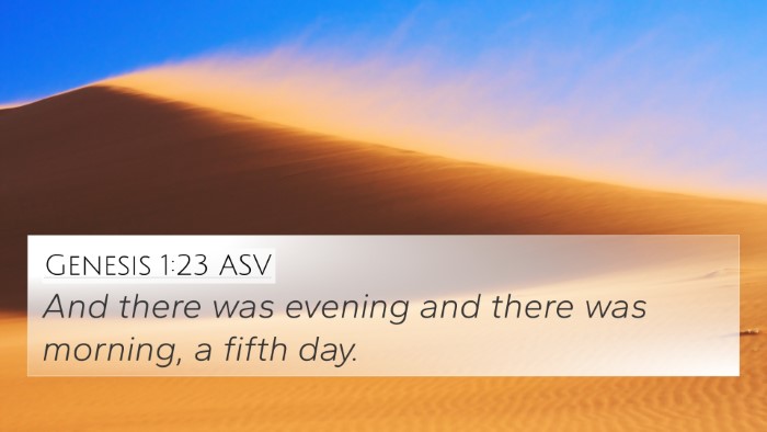 Genesis 1:23 ASV 4K Wallpaper - And there was evening and there was morning, a - 4K Wallpaper Bible Verse