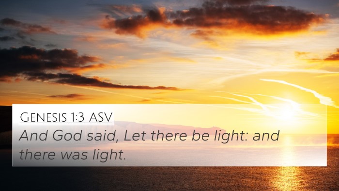 Genesis 1:3 ASV Bible Verse Image