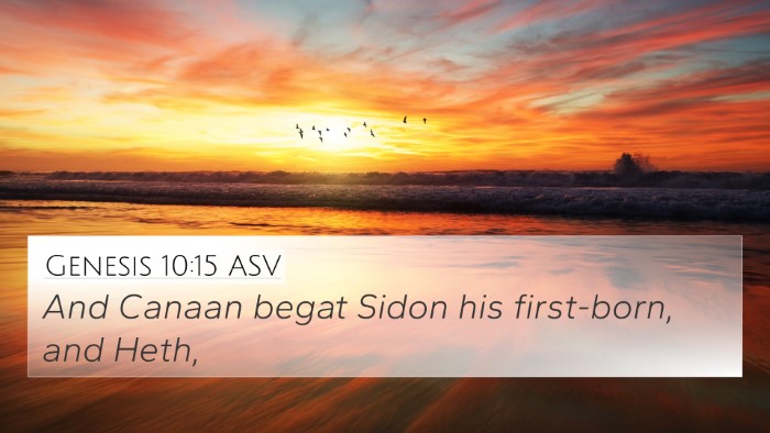 Genesis 10:15 ASV Bible Verse Image