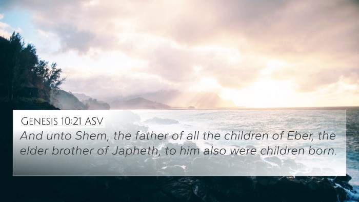Genesis 10:21 ASV Bible Verse Image
