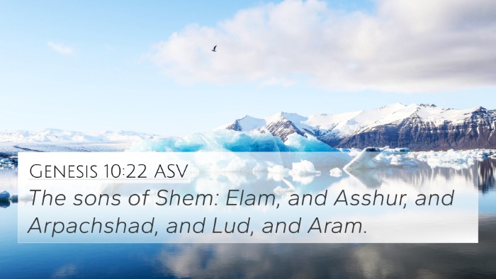 Genesis 10:22 ASV Bible Verse Image
