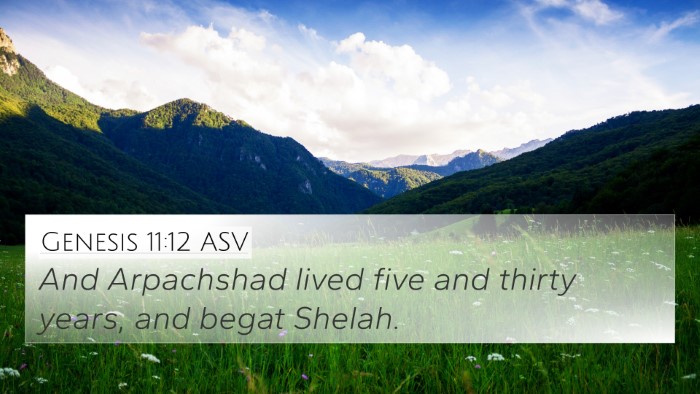 Genesis 11:12 ASV Bible Verse Image