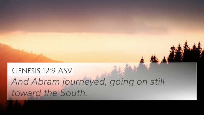 Genesis 12:9 ASV Bible Verse Image