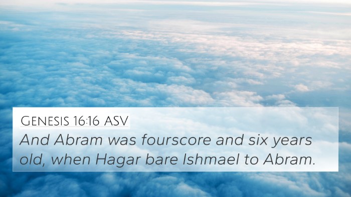 Genesis 16:16 ASV 4K Wallpaper - And Abram was fourscore and six years old, when - 4K Wallpaper Bible Verse