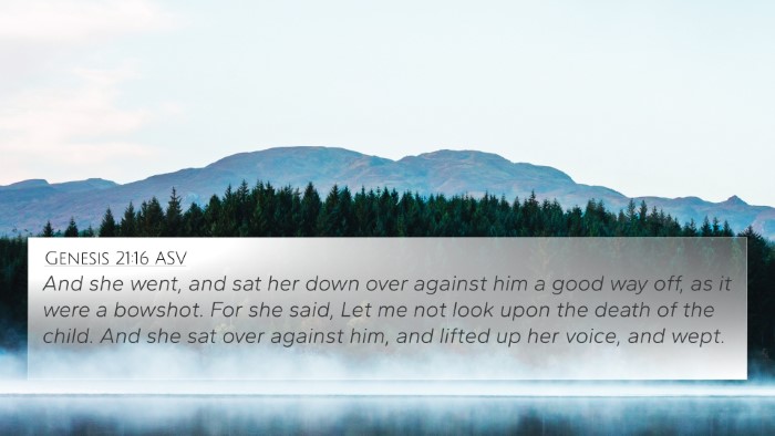 Genesis 21:16 ASV Bible Verse Image
