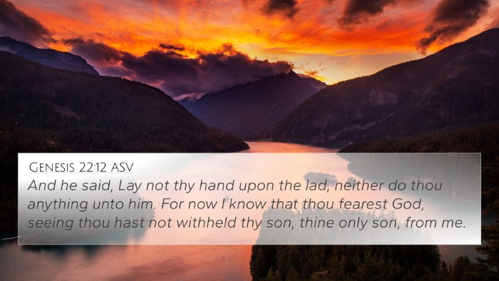 Genesis 22:12 ASV Bible Verse Image