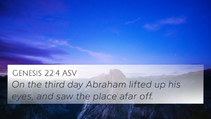 Genesis 22:4 ASV Bible Verse Image