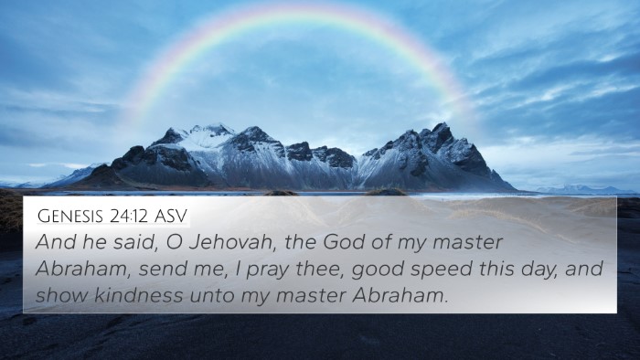 Genesis 24:12 ASV Bible Verse Image