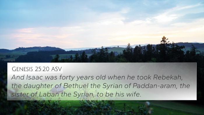 Genesis 25:20 ASV Bible Verse Image