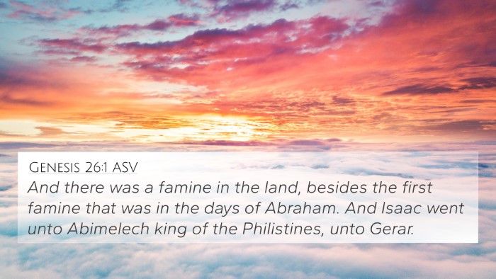 Genesis 26:1 ASV Bible Verse Image