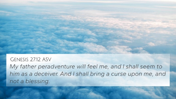 Genesis 27:12 ASV Bible Verse Image