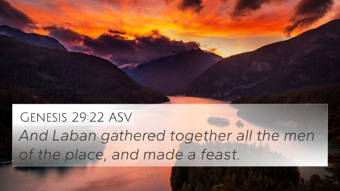 Genesis 29:22 ASV Bible Verse Image