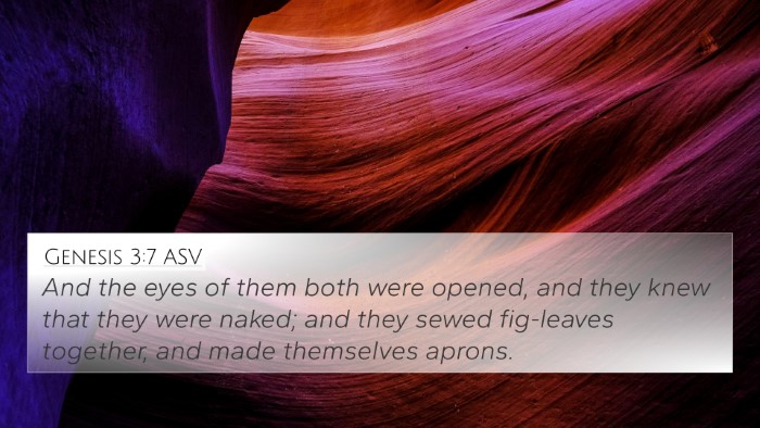 Genesis 3:7 ASV Bible Verse Image