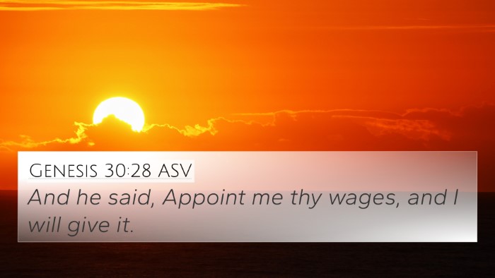 Genesis 30:28 ASV Bible Verse Image