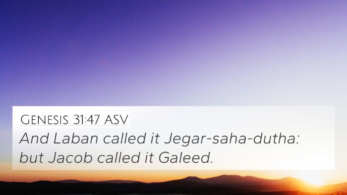 Genesis 31:47 ASV Bible Verse Image
