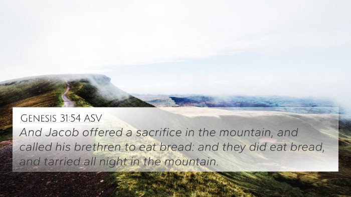 Genesis 31:54 ASV Bible Verse Image
