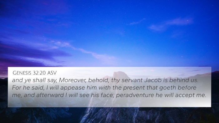 Genesis 32:20 ASV Bible Verse Image