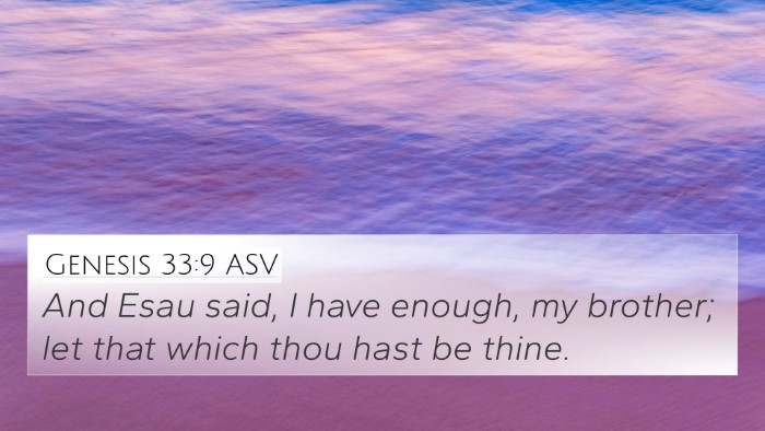 Genesis 33:9 ASV Bible Verse Image