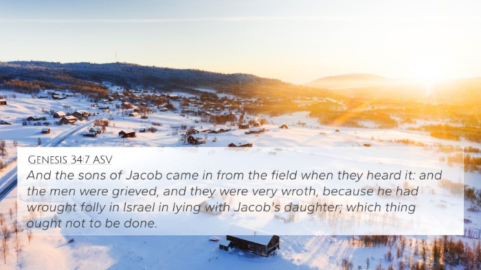 Genesis 34:7 ASV Bible Verse Image