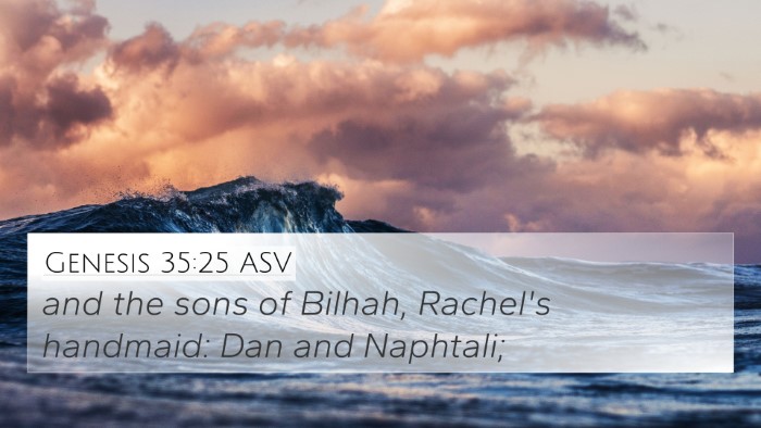 Genesis 35:25 ASV 4K Wallpaper - and the sons of Bilhah, Rachel's handmaid: Dan - 4K Wallpaper Bible Verse
