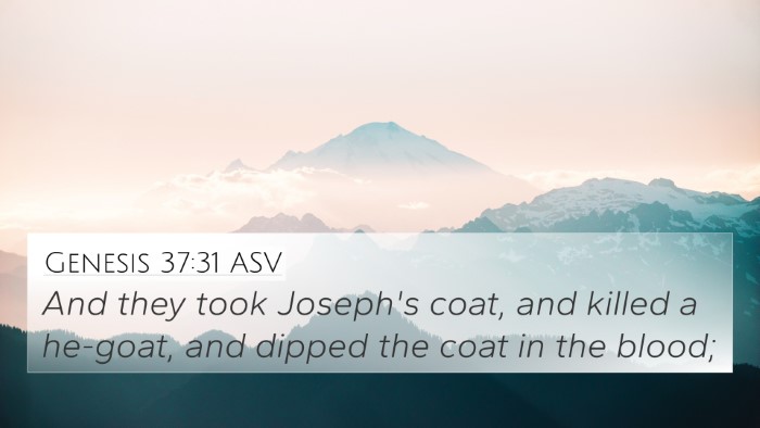 Genesis 37:31 ASV 4K Wallpaper - And they took Joseph's coat, and killed a - 4K Wallpaper Bible Verse