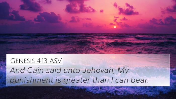 Genesis 4:13 ASV Bible Verse Image
