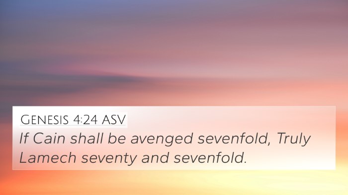 Genesis 4:24 ASV Bible Verse Image