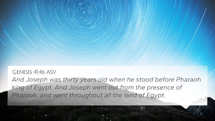 Genesis 41:46 ASV Bible Verse Image