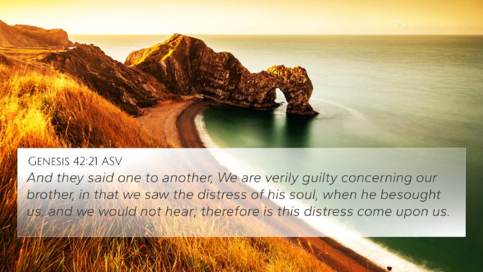 Genesis 42:21 ASV Bible Verse Image