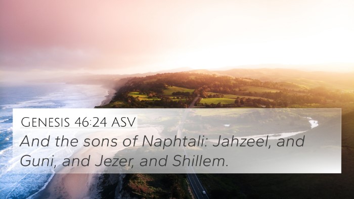 Genesis 46:24 ASV Bible Verse Image