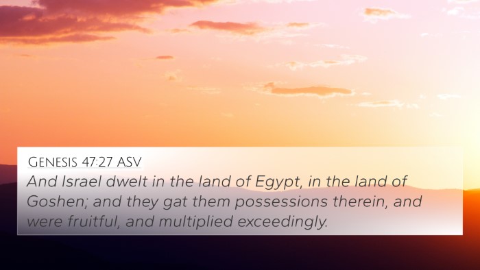 Genesis 47:27 ASV Bible Verse Image
