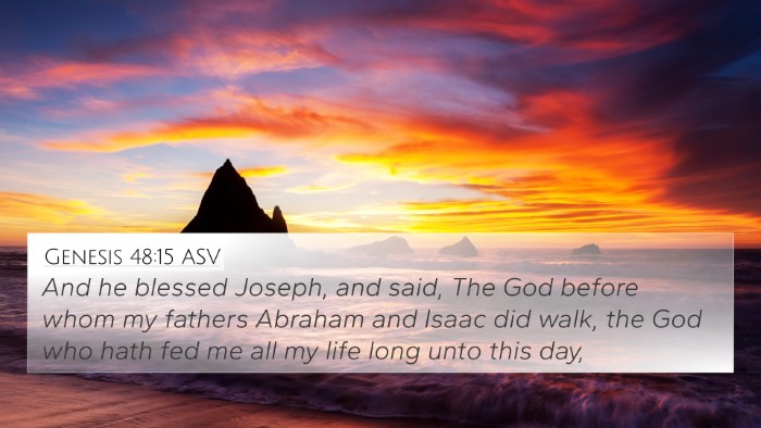 Genesis 48:15 ASV Bible Verse Image