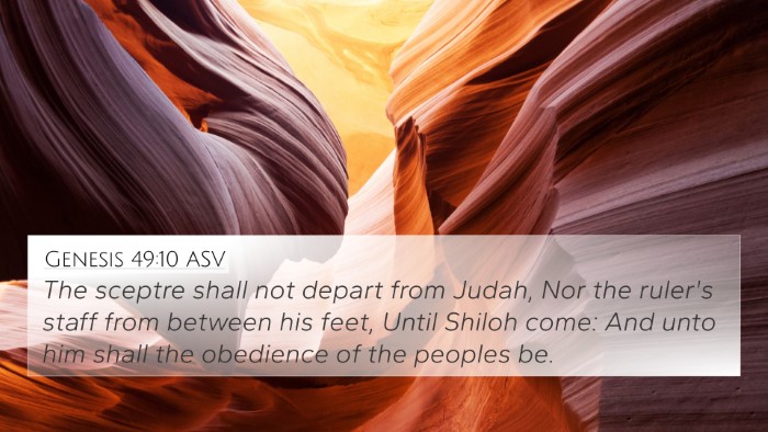 Genesis 49:10 ASV Bible Verse Image